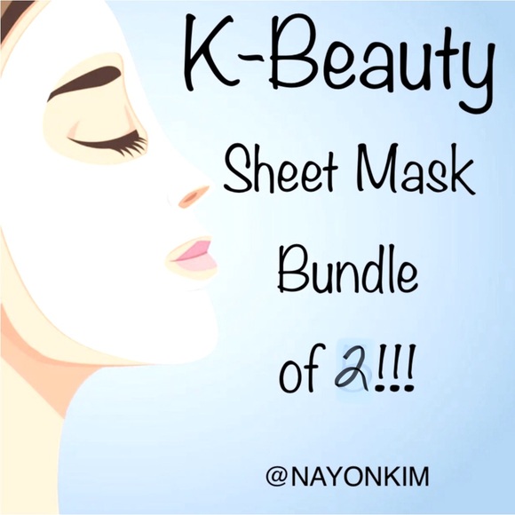 NWT Korean 2 PC Facial Sheet Mask Bundle - Picture 1 of 6